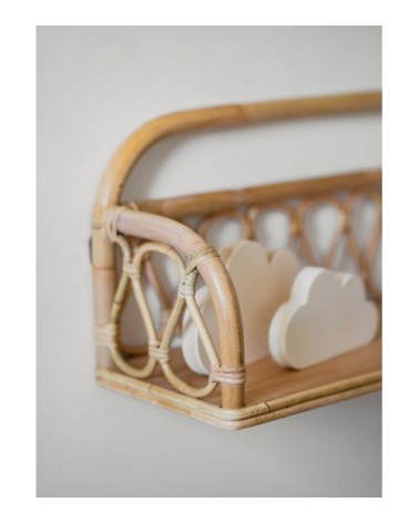 Étagère murale rotin