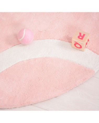 Tapis ballon en Coton Rose