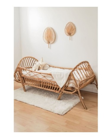 Lit enfant en rotin naturel