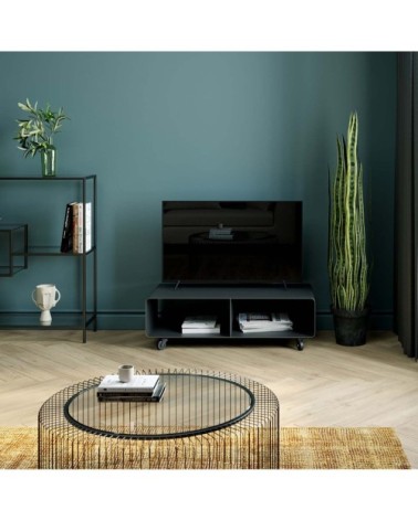 Meuble TV en acier gris anthracite