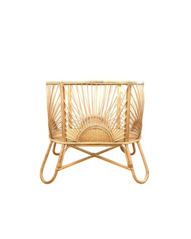 Berceau bébé en rotin naturel et cannage