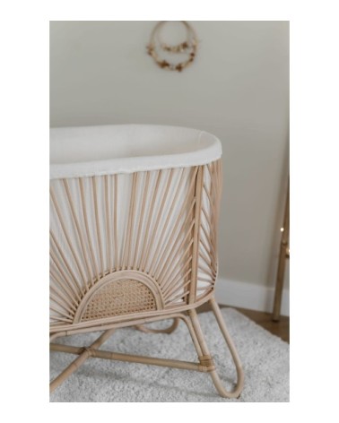 Berceau bébé en rotin naturel et cannage