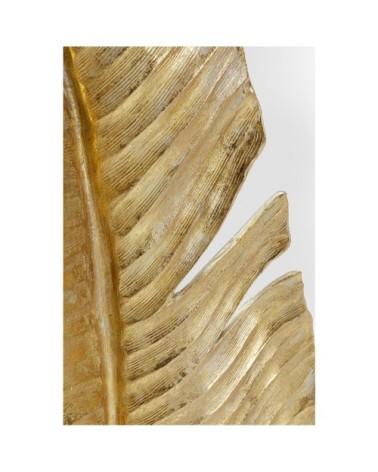 Statuette plume de cygne en polyrésine dorée H147