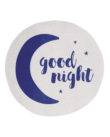 Tapis good night en Coton Bleu