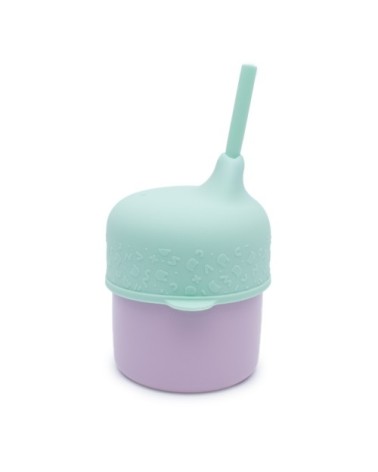 Couvercle gobelet et mini-paille  Menthe