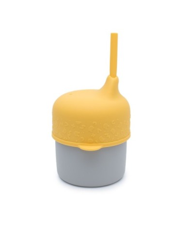 Couvercle gobelet et mini-paille  Jaune