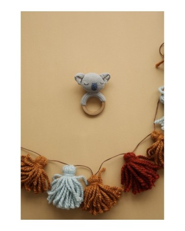 Anneau de dentition en crochet koala  Bleu