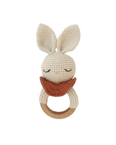 Anneau de dentition en crochet lapin  Brique
