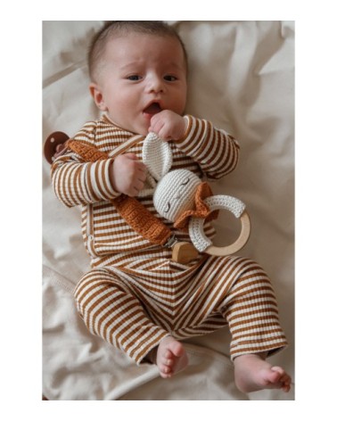 Anneau de dentition en crochet lapin  Brique