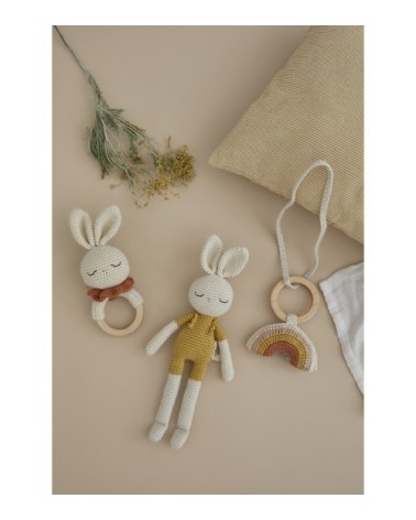 Anneau de dentition en crochet lapin  Brique