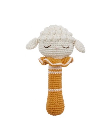 Hochet en crochet agneau