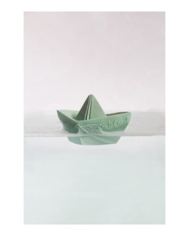 Jouet de bain bateau origami  Menthe