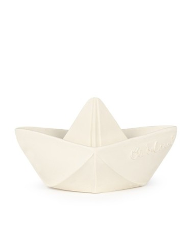 Jouet de bain bateau origami  Blanc
