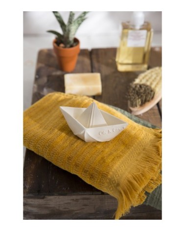 Jouet de bain bateau origami  Blanc
