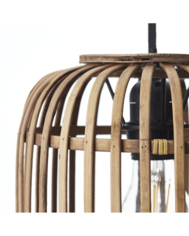 Suspension en bois 3 lumières