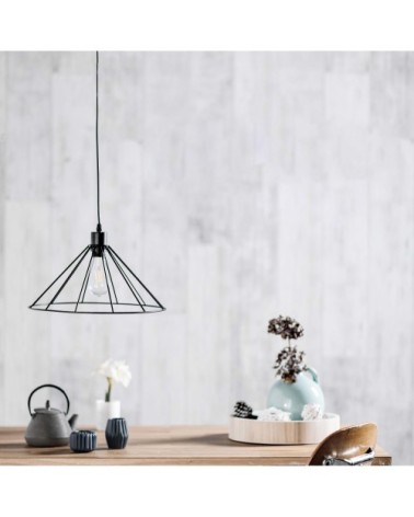 Suspension en métal noir