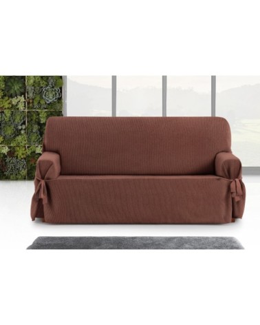 Housse de canapé 3 places avec des rubans orange 180 - 230 cm