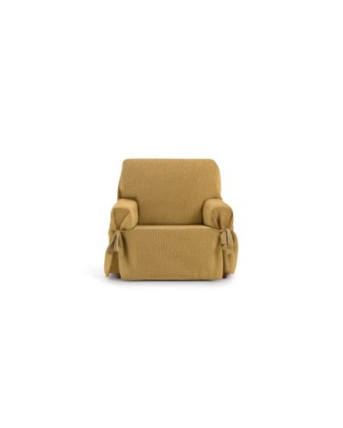 Housse de fauteuil avec des rubans jaune 80 - 120 cm