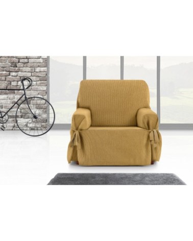 Housse de fauteuil avec des rubans jaune 80 - 120 cm