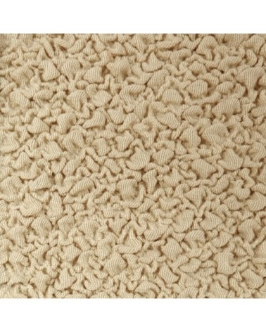 Pack 2 housses de chaise avec dossier extensible beige 40 - 50 cm