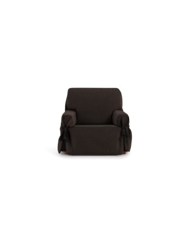 Housse de fauteuil avec des rubans marron 80 - 120 cm