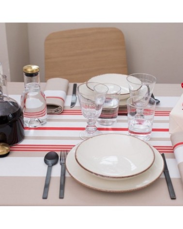 Nappe coton Rouge 180x350 cm