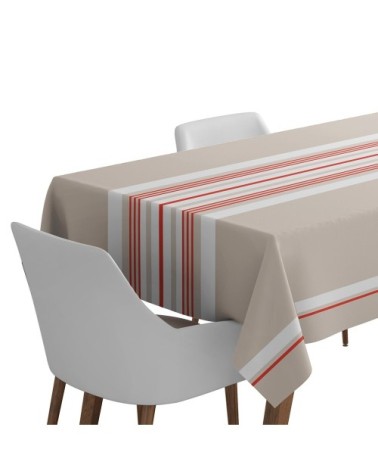 Nappe coton Rouge 180x350 cm