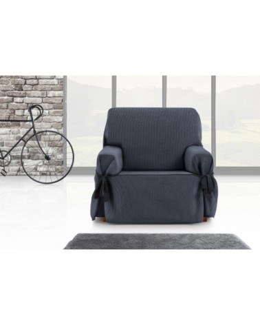 Housse de fauteuil avec des rubans bleu 80 - 120 cm