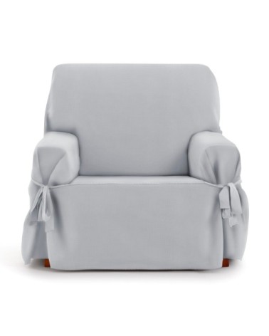 Housse de fauteuil avec des rubans gris clair 80 - 120 cm