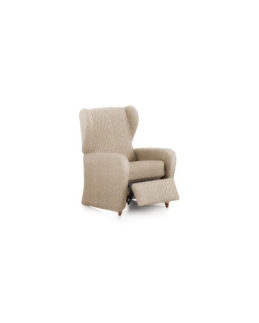 Housse de fauteuil relax extensible beige 60 - 85 cm