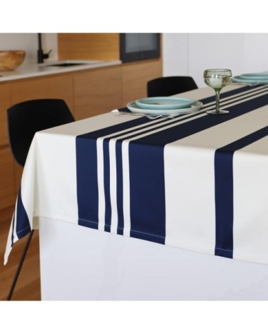 Nappe coton Bleu 180x300 cm