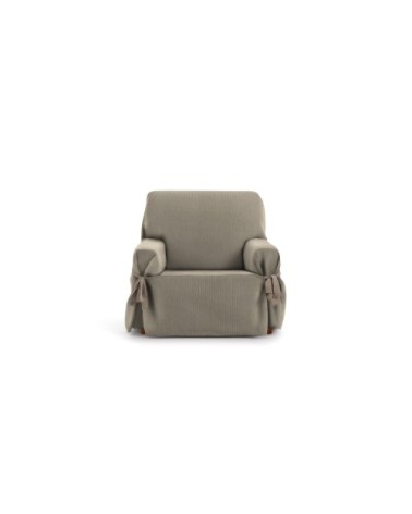 Housse de fauteuil avec des rubans taupe 80 - 120 cm