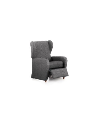 Housse de fauteuil relax extensible gris foncé 60 - 85 cm