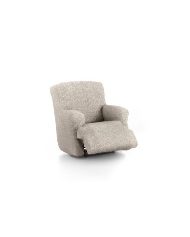 Housse de fauteuil relax XL extensible écru 60 - 110 cm