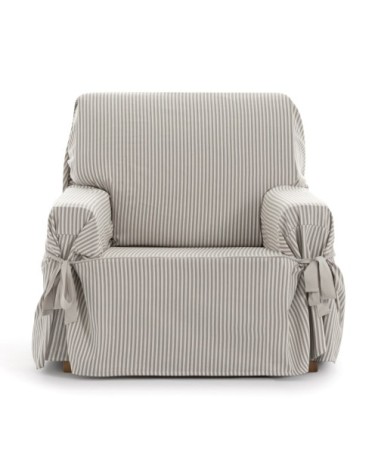 Housse de fauteuil avec des rubans beige 80 - 120 cm