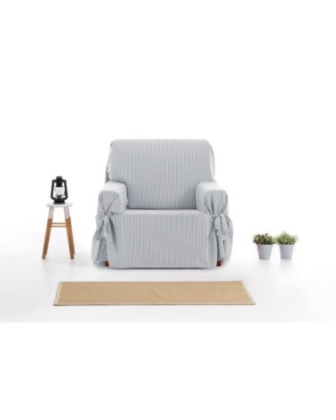 Housse de fauteuil avec des rubans beige 80 - 120 cm