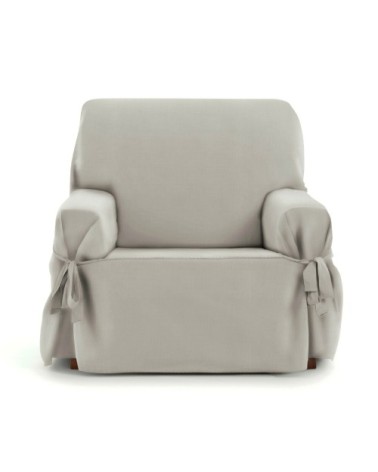 Housse de fauteuil avec des rubans taupe 80 - 120 cm