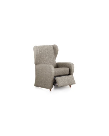 Housse de fauteuil relax extensible taupe 60 - 85 cm