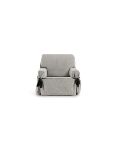 Housse de fauteuil avec des rubans gris clair 80 - 120 cm