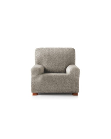 Housse de fauteuil extensible taupe 80 - 130 cm