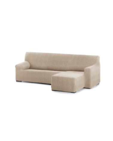Housse de canapé en L droite b/c beige 250 - 360 cm