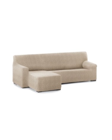 Housse de canapé en L gauche b/c beige 250 - 360 cm