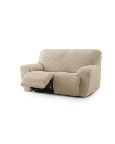 Housse de canapé 2 places relax extensible beige 150 - 200