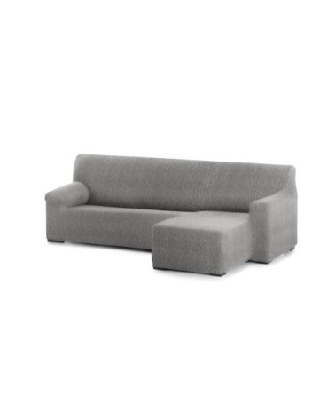 Housse de canapé en L droite b/c gris clair 250 - 360 cm